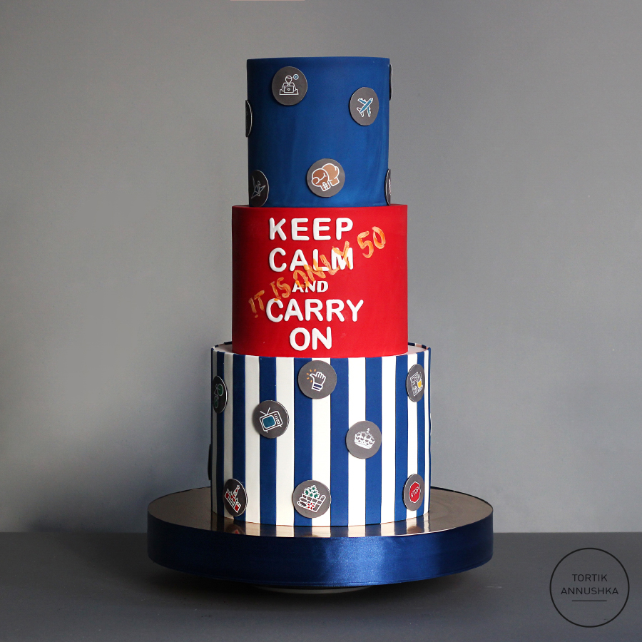 ТОРТ KEEP CALM AND CARRY ON №1999